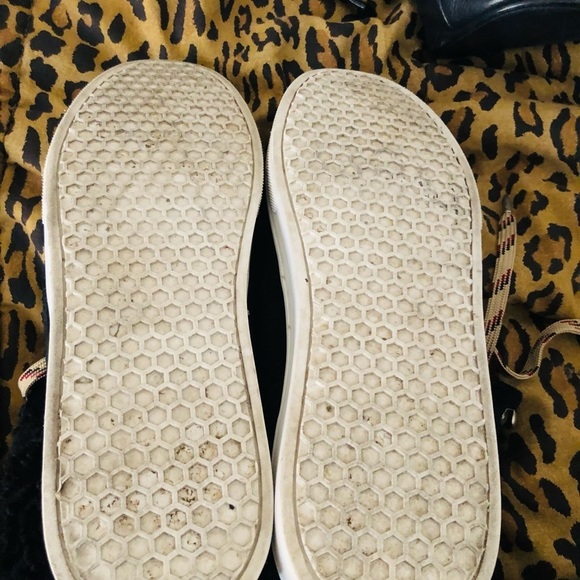 Sam Edelman size 10 Black suede sneaker shearling sheepskin trim - Picture 13 of 13